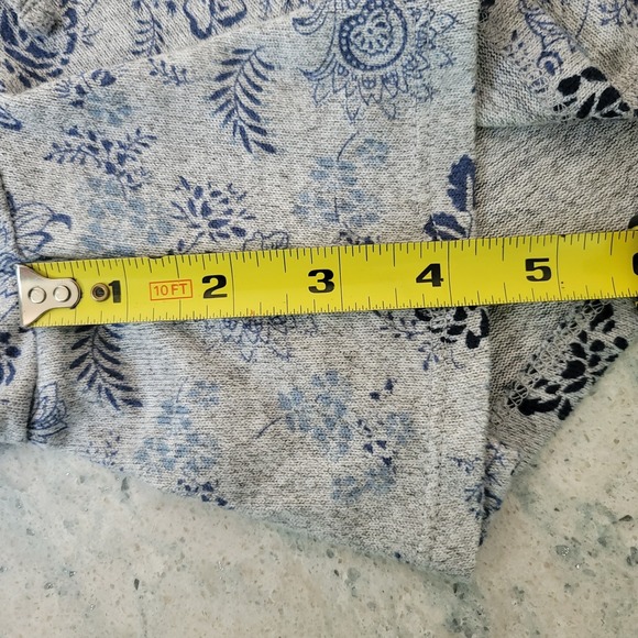 Lucky Brand Women's Large Pajama PJ Set Shirt and Shorts Floral Drawstring Waist - Picture 13 of 16